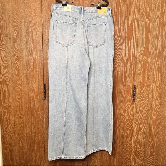 NWT Banana Republic Acid Wash Blue Flare Striped Jeans High Waisted Women's 32 - Picture 9 of 11